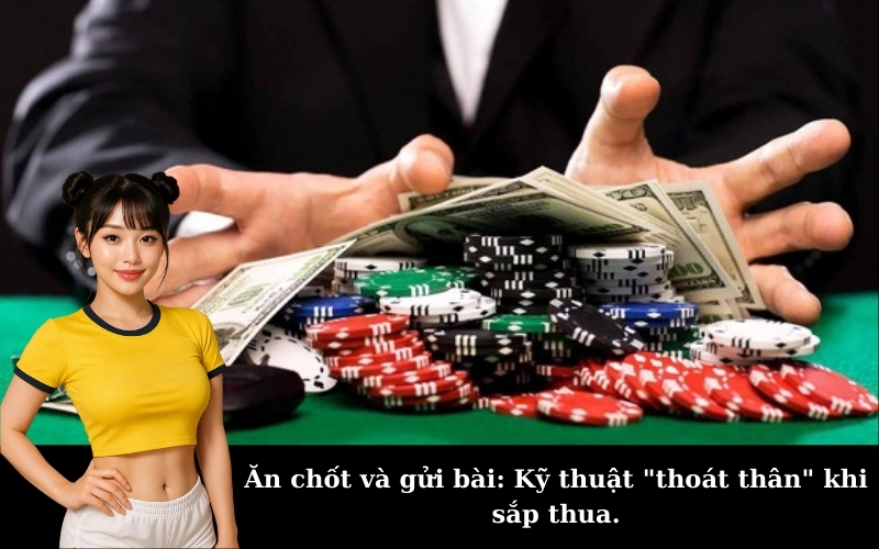 Ăn chốt và gửi bài: Kỹ thuật "thoát thân" khi sắp thua.