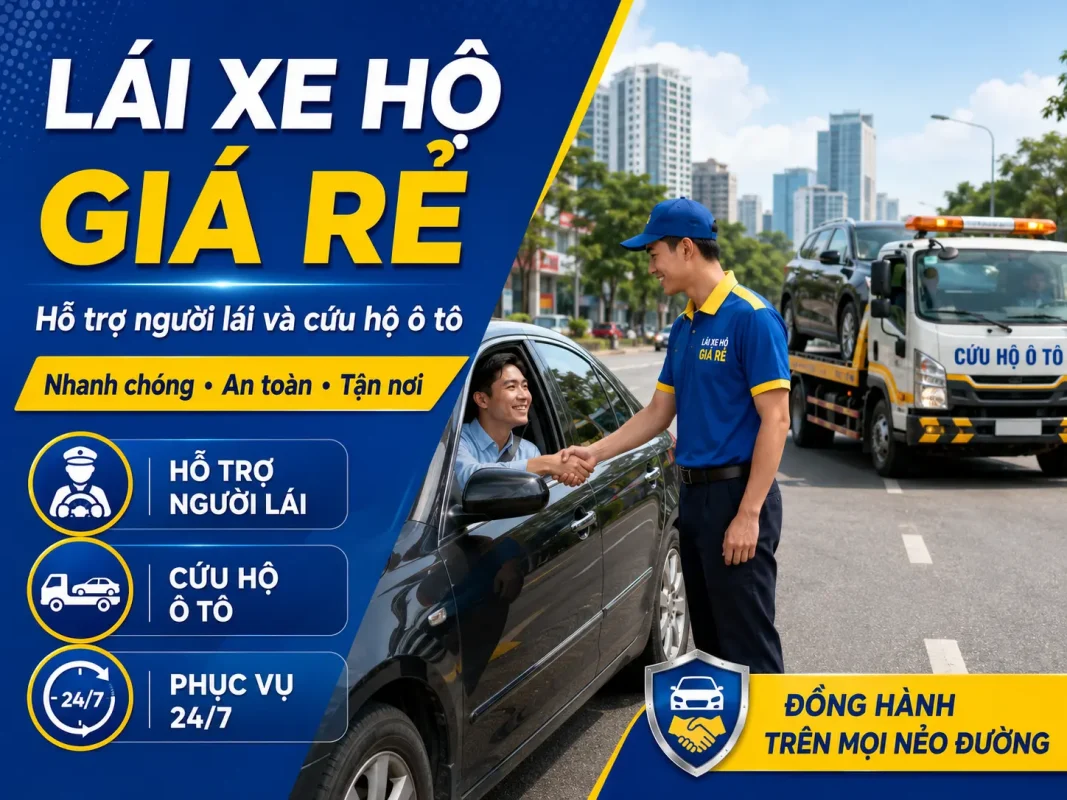Lái Xe Hộ Giá Rẻ – hệ sinh thái hỗ trợ hành trình trọn vẹn